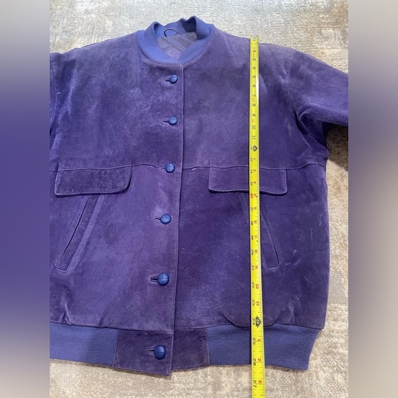 Vintage Learsi Genuine Purple Leather Jacket 80’s-90’s, Size Medium Unisex - Picture 10 of 11